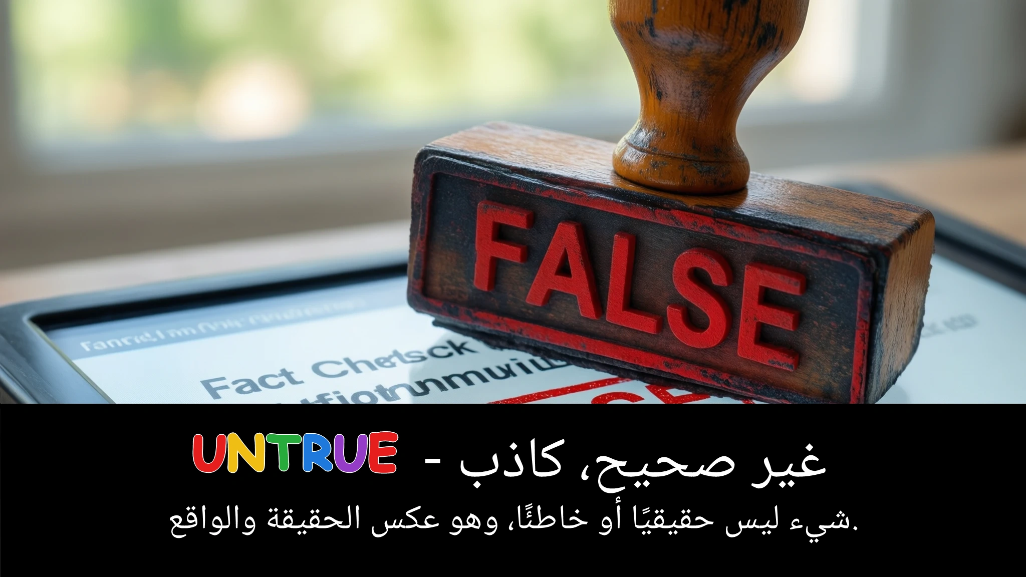 Arabic Illustration for untrue